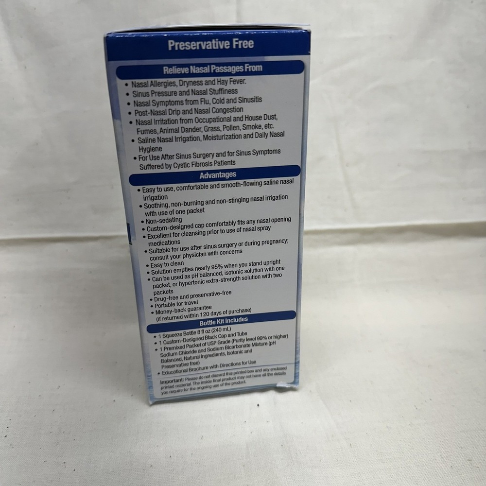 NeilMed Sinus Rinse All Natural Relief Saline Nasal Irrigation Kit 8oz Bottle - Picture 4 of 6
